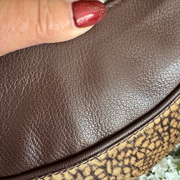 Borbonese leather/hide shoulder purse 👜 - Picture 10 of 14